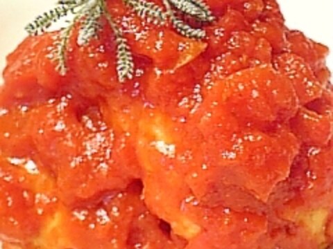 トマト缶で簡単ヘルシー煮込みハンバーグ♪